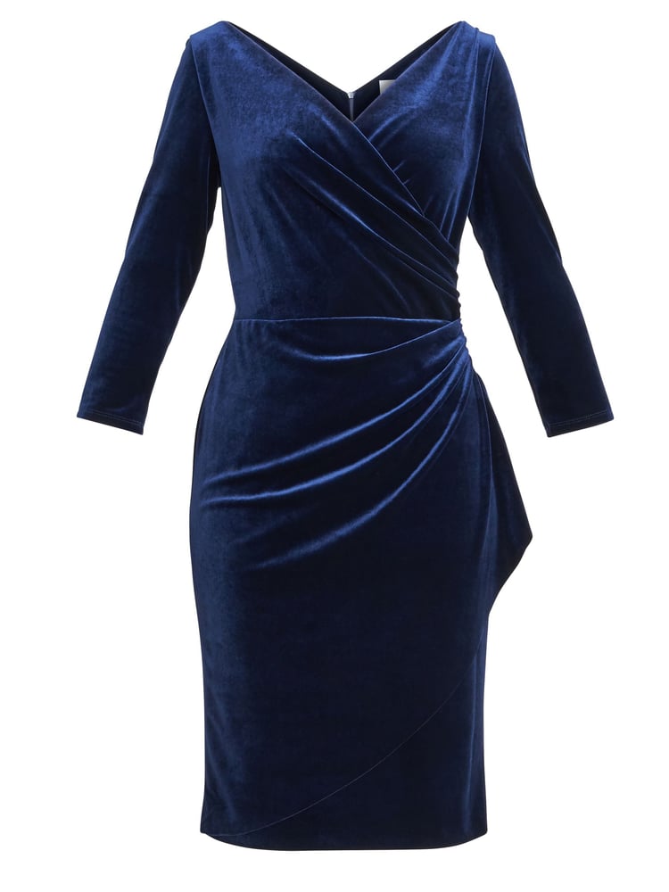 Gina Bacconi Zoe Velvet Wrap Dress - Image 5 of 5