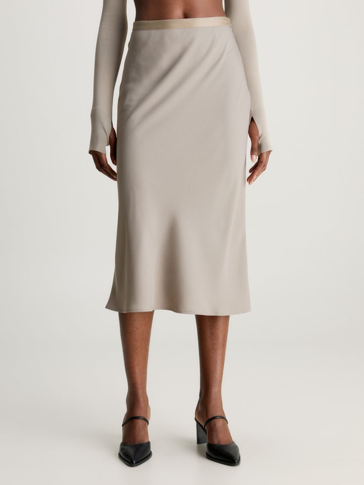 Calvin Klein Grey Midi Skirt - Image 1 of 3 Calvin Klein Grey Midi Skirt - Image 1 of 3