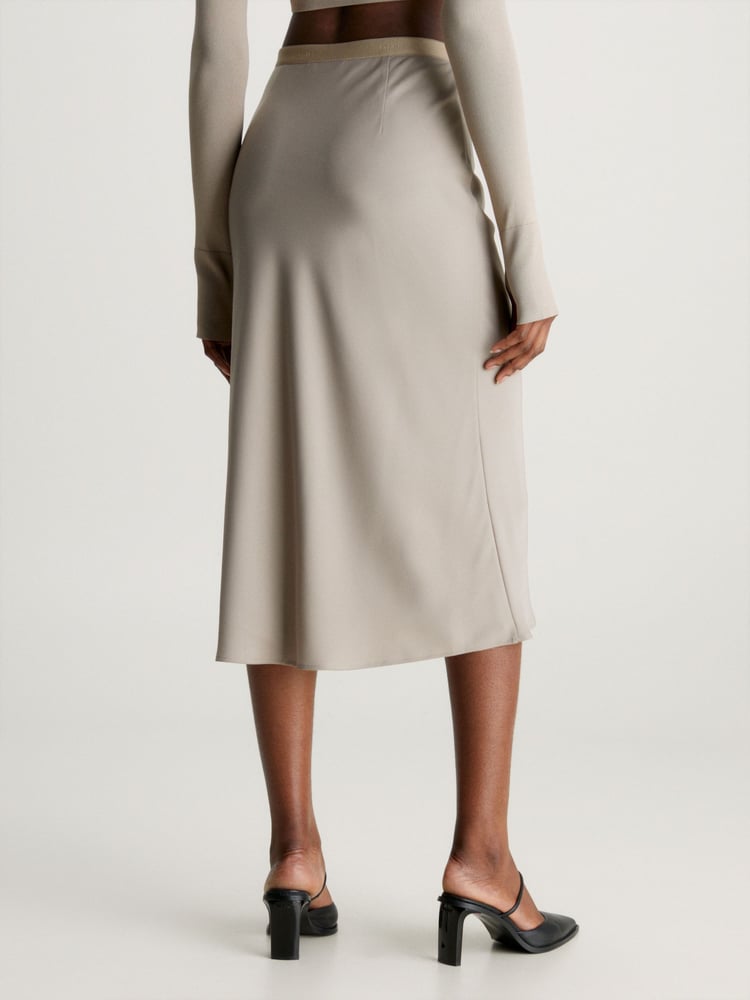 Calvin Klein Grey Midi Skirt - Image 2 of 3 Calvin Klein Grey Midi Skirt - Image 2 of 3