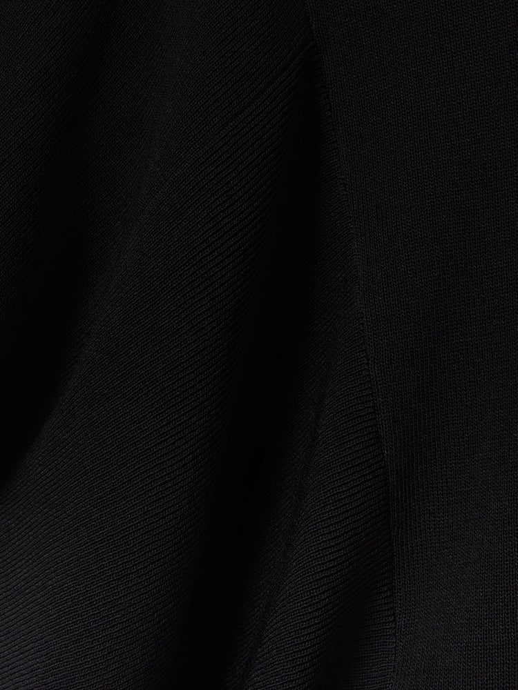 Reiss Black Julia Knitted Cape Sleeve Mini Dress - Image 6 of 6