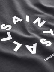 smALLSAINTS Charcoal Grey Tierra Oversized Crew Logo 100% Cotton T-Shirt - Image 7 of 7