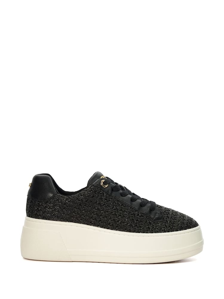 Dune London Dark Black Episode Flatform Sole Trainers - Image 2 of 5