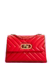 Dune London Red Chrome Regent Small Quilted Shoulder Bag - Image 1 of 6