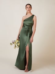 Rewritten Green Porto One Shoulder Bridesmaid Dress - Image 1 of 4