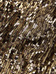 Gold Sequin V-Neck Top - Image 4 of 5