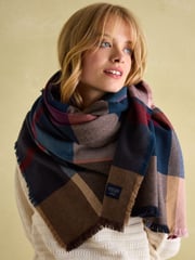 Joules Bracewell Checked Blanket Scarf - Image 1 of 7