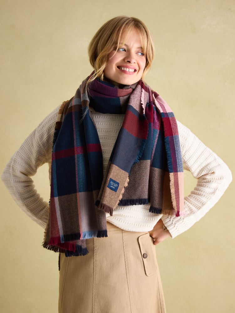 Joules Bracewell Checked Blanket Scarf - Image 2 of 7