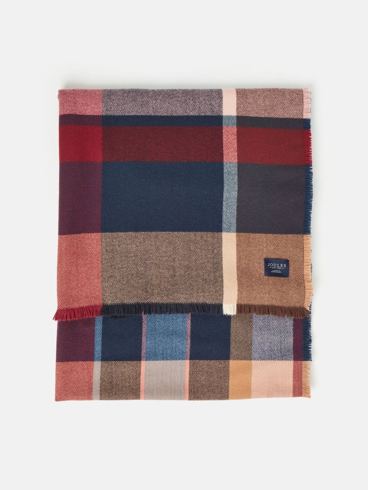 Joules Bracewell Checked Blanket Scarf - Image 7 of 7