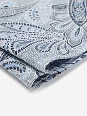 Light Blue Textured Paisley Tie, Pocket Square And Pin Set - Image 4 of 7