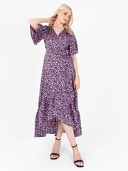 Lovedrobe Animal Print Frill Wrap Hem Maxi Dress - Image 2 of 5