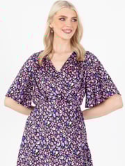 Lovedrobe Animal Print Frill Wrap Hem Maxi Dress - Image 4 of 5