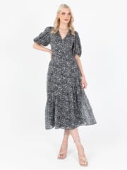 Lovedrobe Animal Print Wrap Front Midaxi Dress - Image 1 of 5