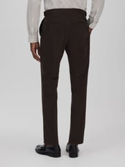 Oscar Jacobson Slim Fit Adjustable Cotton Trousers - Image 5 of 6