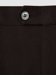 Oscar Jacobson Slim Fit Adjustable Cotton Trousers - Image 6 of 6