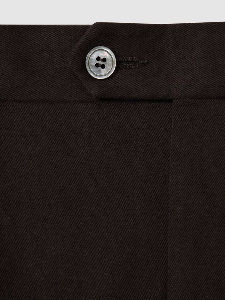 Oscar Jacobson Slim Fit Adjustable Cotton Trousers - Image 6 of 6