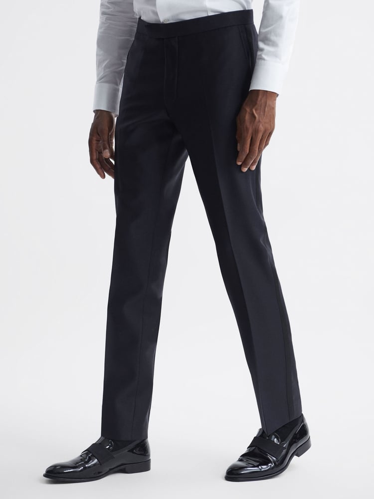 Oscar Jacobson Slim Fit Wool Blend Trousers - Image 1 of 6