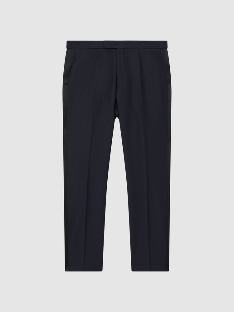 Oscar Jacobson Slim Fit Wool Blend Trousers - Image 2 of 6