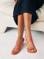 Coral Pink Forever Comfort® Strappy Wedges - Image 2 of 7