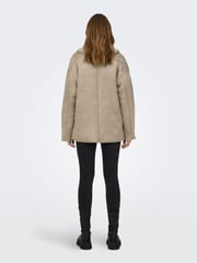 ONLY Cream Aviator Coat With Teddy Borg Lining - Image 3 of 6
