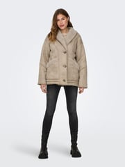 ONLY Cream Aviator Coat With Teddy Borg Lining - Image 4 of 6