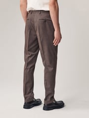 Brown Slim Fit Stripe Suit Trousers - Image 4 of 10