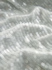 Silver Sequin Flutter Sleeve Maxi Dress - Image 11 of 11