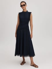 Florere Cotton Lace Midi Dress - Image 1 of 7