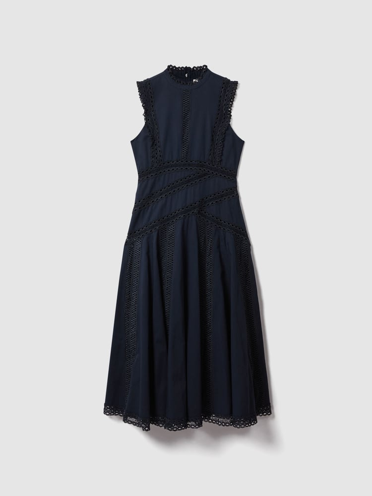 Florere Cotton Lace Midi Dress - Image 2 of 7