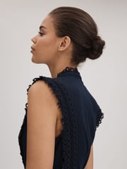 Florere Cotton Lace Midi Dress - Image 3 of 7