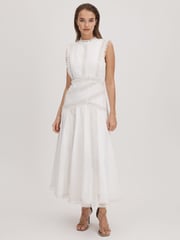 Florere Cotton Lace Midi Dress - Image 1 of 3