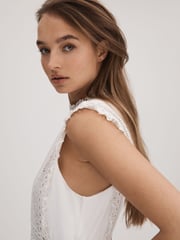 Florere Cotton Lace Midi Dress - Image 2 of 3