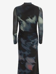 Mint Velvet Black Black Print Mesh Midi Dress - Image 6 of 6