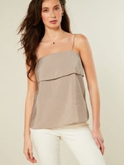 Mink Brown Layered Cami Top - Image 1 of 7
