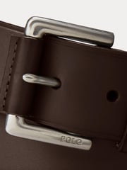 Polo Ralph Lauren Dark Brown Signature Pony Leather Belt - Image 2 of 4