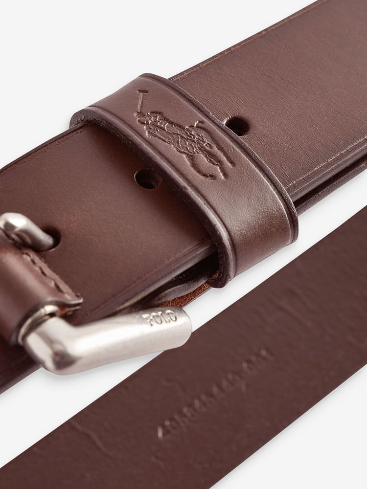 Polo Ralph Lauren Dark Brown Signature Pony Leather Belt - Image 4 of 4