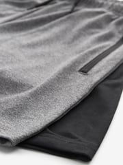 Black/Grey Light Weight Sports Shorts 2 Pack (3-17yrs) - Image 5 of 5