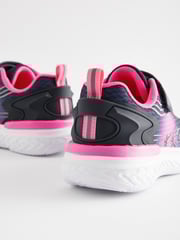 Marineblau/Rosa - Sportschuhe mit elastischer Schnürung für die Schule - Bild 3 von 5