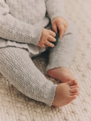 Grey 3D Bows Baby Knitted Jumper And Leggings Set (0mths-2yrs) - Image 5 of 15