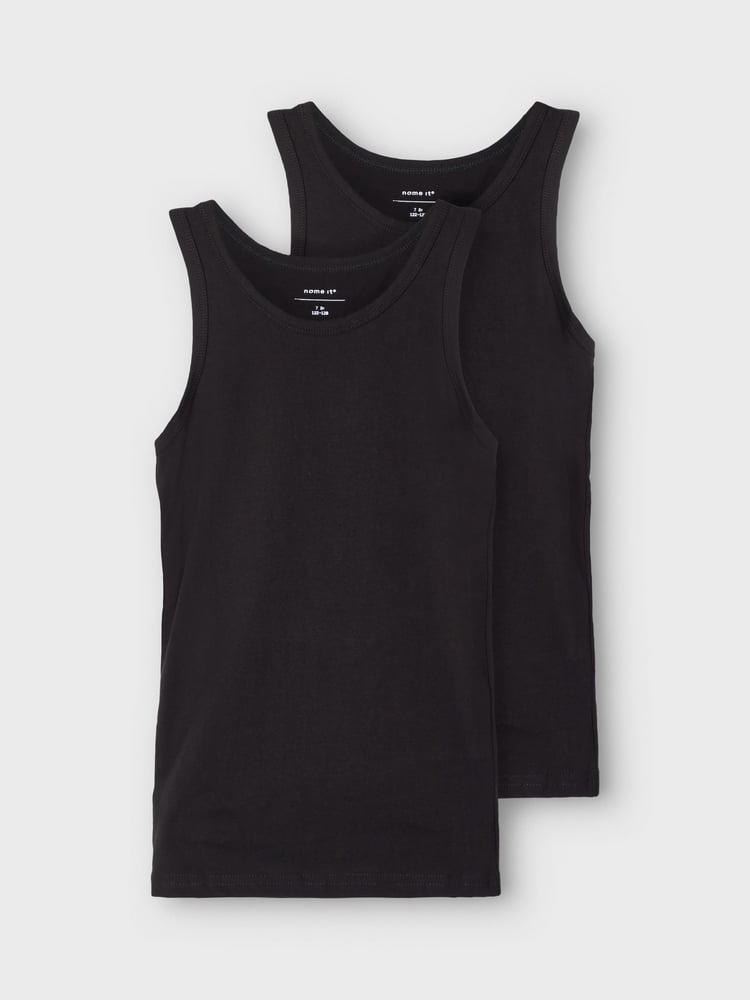 Name It Black Organic Cotton Tank 2 Pack - Image 1 of 2 Name It Black Organic Cotton Tank 2 Pack - Image 1 of 2