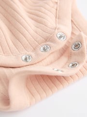 Pink/Cream Baby Long Sleeve Frill Bodysuits 4 Pack (0mths-2yrs) - Image 10 of 11