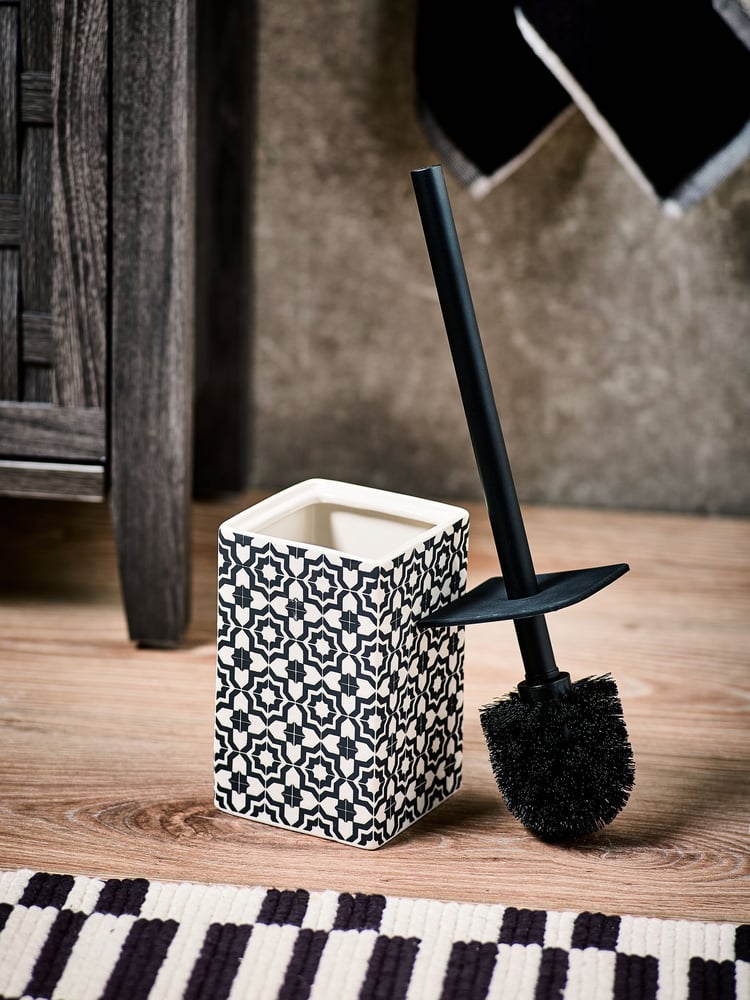 Monochrome Geo Toilet Brush - Image 2 of 5