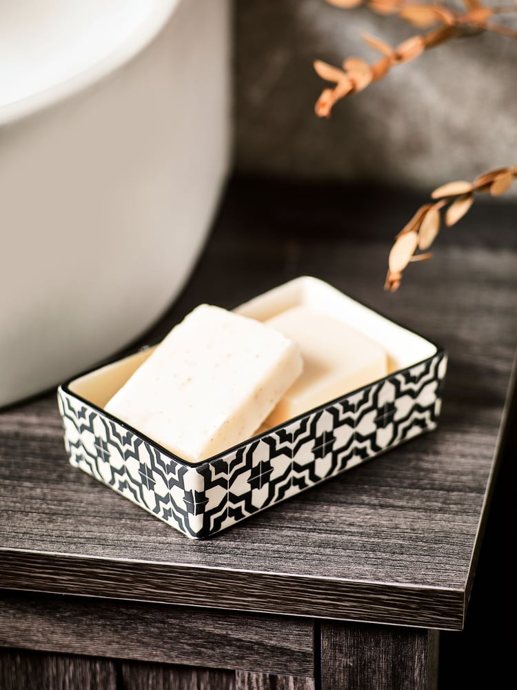 Monochrome Geo Soap Dish - Image 1 of 4