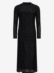 Mint Velvet Black Velvet Devoré Midi Dress - Image 3 of 4