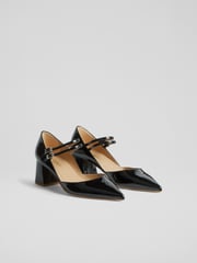 LK Bennett Black Patent Savannah Mary Jane Shoes - Image 2 of 4