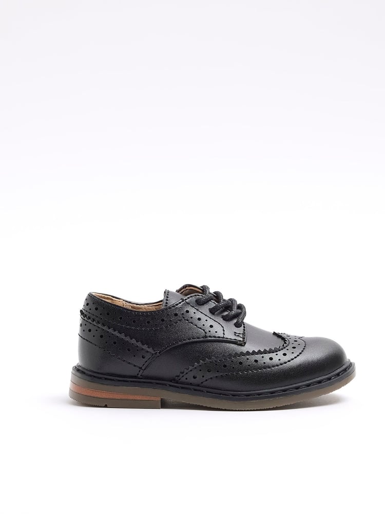 River Island Black Boys Brogue Shoes - Image 1 of 5