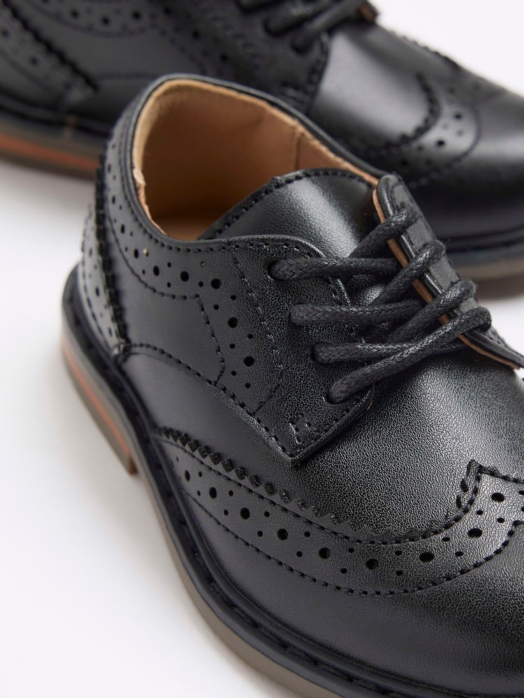 River Island Black Boys Brogue Shoes - Image 5 of 5