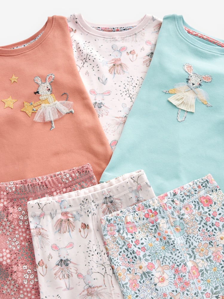 Blue/Pink Mouse Long Sleeve Snuggle Pyjamas 3 Pack (9mths-16yrs) - Image 17 of 17