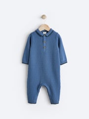 Blau - Baby Strick-Strampler (0 Monate–2 Jahre) - Bild 1 von 6