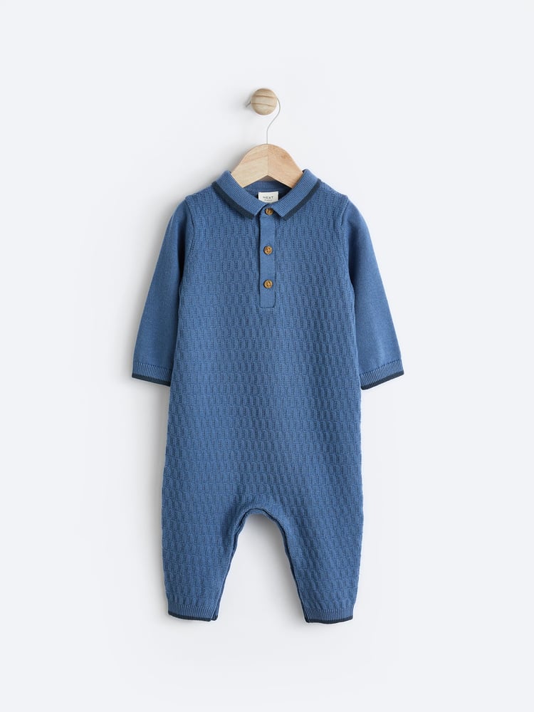 Blau - Baby Strick-Strampler (0 Monate–2 Jahre) - Bild 1 von 6 Blau - Baby Strick-Strampler (0 Monate–2 Jahre) - Bild 1 von 6