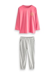 Ecru Cream/Pink Jogger Pyjamas 3 Pack (3-16yrs) - Image 3 of 14